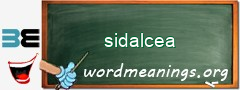 WordMeaning blackboard for sidalcea